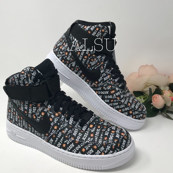 Nike Air Force 1 HI LX Black White Total Orange🍊W - Picture 2 of 8